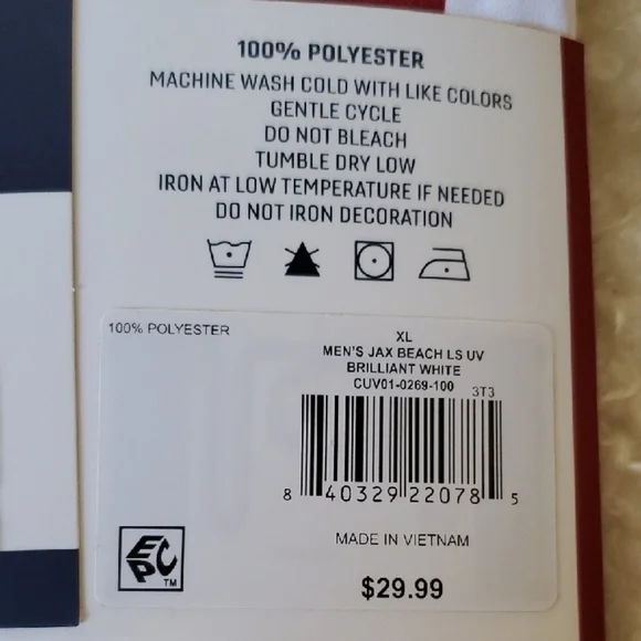 Reel Life Long Sleeve Shirt - White, Red, Blue - Picture 3 of 8